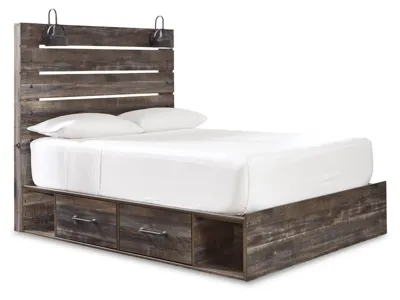 Signature Design by Ashley Drystan Queen Panel Bed with Storage, Dresser, Mirror and Chest - B211B96