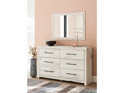 Signature Design by Ashley Lawroy King Panel Storage Bed, Dresser, Mirror and Nightstand - B2310B46