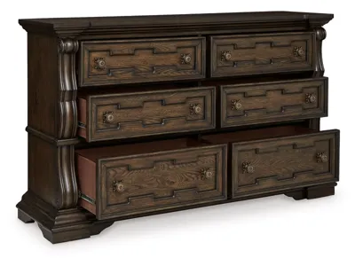 Signature Design by Ashley Maylee King Upholstered Bed, Dresser and 2 Nightstands - B947B14