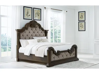 Signature Design by Ashley Maylee King Upholstered Bed, Dresser and 2 Nightstands - B947B14