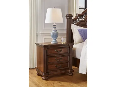 Signature Design by Ashley Lavinton King Poster Bed, Dresser, Mirror and Nightstand - B764B17