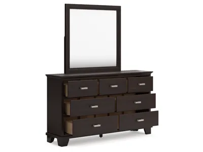 Signature Design by Ashley Covetown King Panel Bed, Dresser, Mirror and Nightstand - B441B15