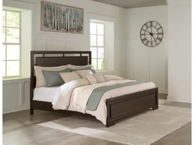 Signature Design by Ashley Covetown King Panel Bed, Dresser, Mirror and Nightstand - B441B15