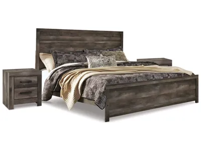 Signature Design by Ashley Wynnlow King Panel Bed and 2 Nightstands - B440B45