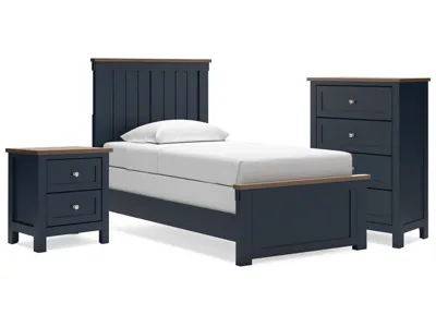 Signature Design by Ashley Landocken Twin Panel Bed, Chest and Nightstand - B414B19