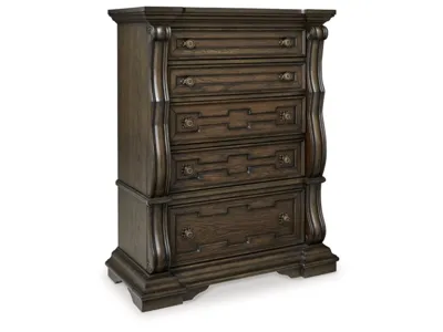 Signature Design by Ashley Maylee Queen Panel Bed, Dresser, Mirror, Chest and 2 Nightstands - B947B16