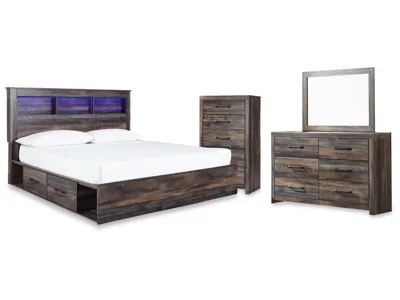 Signature Design by Ashley Drystan King Storage Bed, Dresser, Mirror and Chest - B211B103