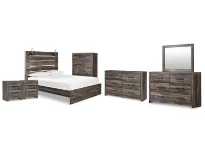 Signature Design by Ashley Drystan Queen Panel Bed, 2 Dressers, Mirror, Chest and 2 Nightstands - B211B104