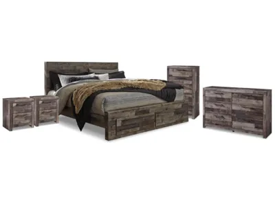 Signature Design by Ashley Derekson King Storage Bed, Dresser, Chest and 2 Nightstands - B200B80