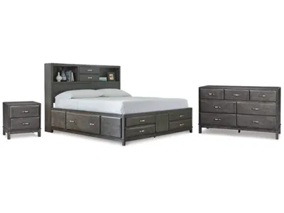 Signature Design by Ashley Caitbrook Queen Storage Bed, Dresser and Nightstand - B476B37