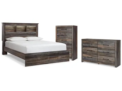 Signature Design by Ashley Drystan Queen Bookcase Bed, Dresser and Chest - B211B105