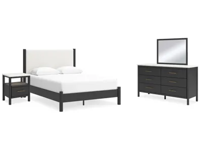 Signature Design by Ashley Cadmori Queen Panel Bed, Dresser, Mirror and Nightstand - B2616B21