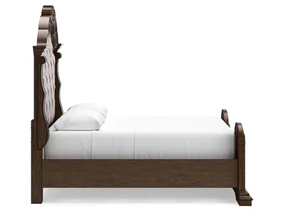Signature Design by Ashley Maylee Queen Upholstered Panel Bed, Dresser, Mirror and Nightstand - B947B18