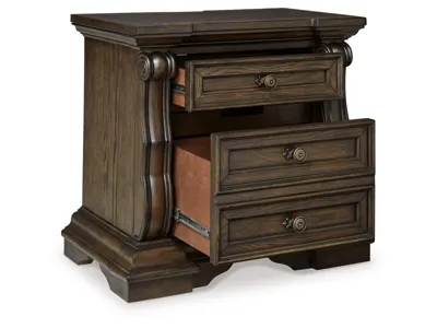 Signature Design by Ashley Maylee Queen Upholstered Panel Bed, Dresser, Mirror and Nightstand - B947B18