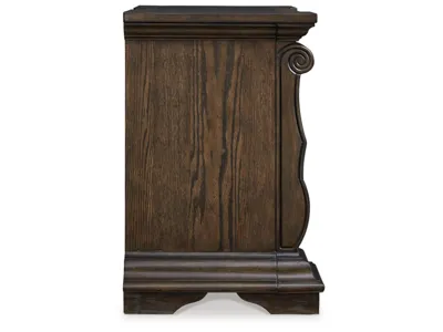 Signature Design by Ashley Maylee Queen Upholstered Panel Bed, Dresser, Mirror and Nightstand - B947B18