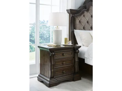 Signature Design by Ashley Maylee Queen Upholstered Panel Bed, Dresser, Mirror and Nightstand - B947B18