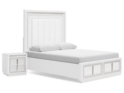 Signature Design by Ashley Chalanna Queen Panel Storage Bed and Nightstand - B822B8