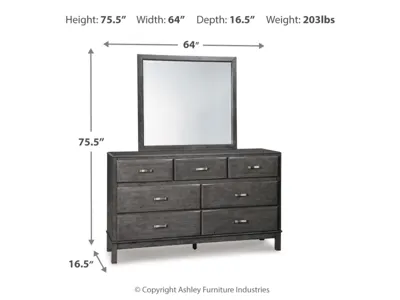 Signature Design by Ashley Caitbrook Full Storage Bed, Dresser, Mirror and Nightstand - B476B40