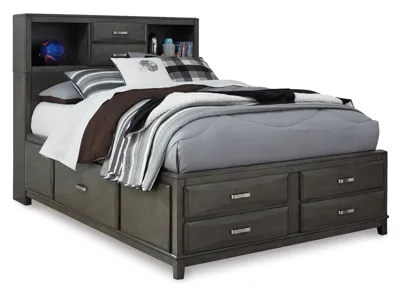 Signature Design by Ashley Caitbrook Full Storage Bed, Dresser, Mirror and Nightstand - B476B40
