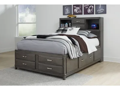 Signature Design by Ashley Caitbrook Full Storage Bed, Dresser, Mirror and Nightstand - B476B40
