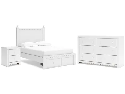 Signature Design by Ashley Mollviney Full Panel Storage Bed, Dresser and Nightstand - B2540B12