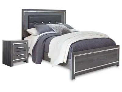 Signature Design by Ashley Lodanna Queen Panel Bed and Nightstand - B214B56