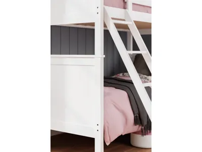 Signature Design by Ashley Nextonfort Twin over Twin Bunk Bed and 2 Twin Mattresses - B396B15