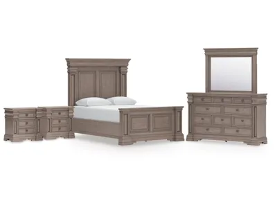 Signature Design by Ashley Blairhurst Queen Panel Bed, Dresser, Mirror and 2 Nightstands - B916B10
