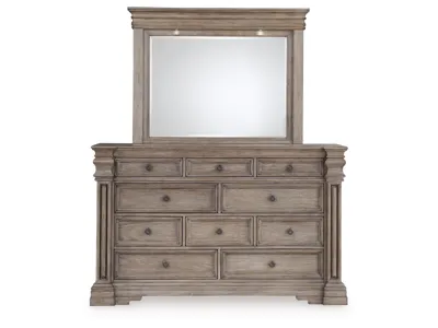 Signature Design by Ashley Blairhurst Queen Panel Bed, Dresser, Mirror and 2 Nightstands - B916B10