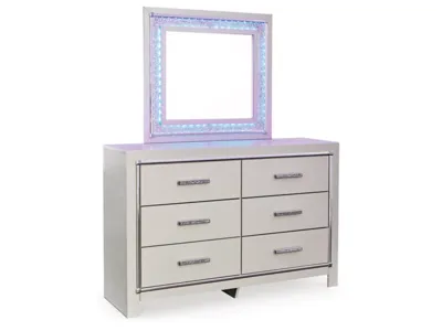 Signature Design by Ashley Zyniden King Upholstered Panel Bed, Dresser, Mirror, Chest and Nightstand - B2114B25