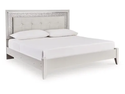 Signature Design by Ashley Zyniden King Upholstered Panel Bed, Dresser, Mirror, Chest and Nightstand - B2114B25