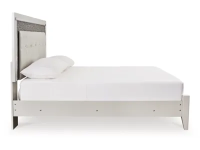 Signature Design by Ashley Zyniden King Upholstered Panel Bed, Dresser, Mirror, Chest and Nightstand - B2114B25