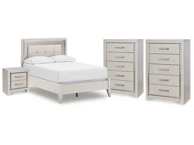 Signature Design by Ashley Zyniden Full Panel Bed, 2 Chests and Nightstand - B2114B26