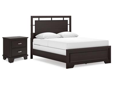 Signature Design by Ashley Covetown Queen Panel Bed and Nightstand - B441B17