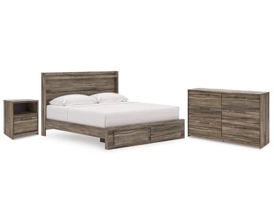 Signature Design by Ashley Elbrim King Panel Storage Bed, Dresser and Nightstand - PCB2005B24