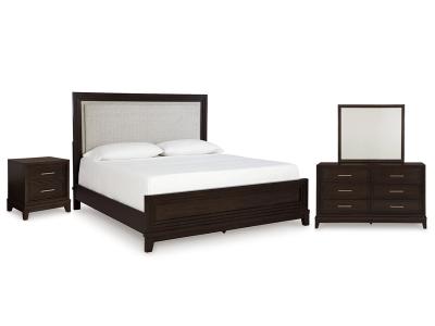Signature Design by Ashley Neymorton King Panel Bed, Dresser, Mirror and Nightstand - B618B11
