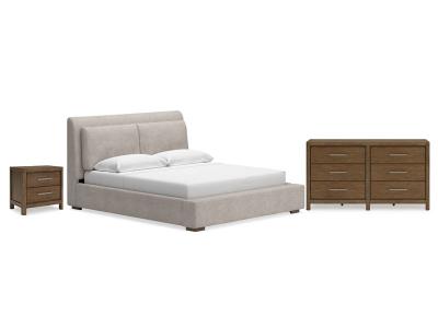 Signature Design by Ashley Cabalynn King Upholstered Bed, Dresser and 2 Nightstands - B974B15