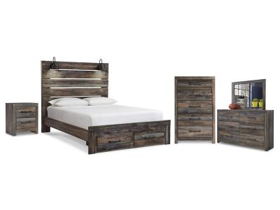 Signature Design by Ashley Drystan Queen Panel Storage Bed, Dresser, Mirror, Chest and Nightstand - B211B109