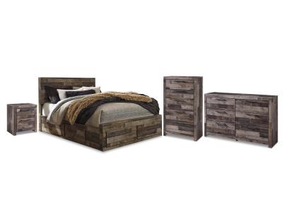 Signature Design by Ashley Derekson Queen Panel Storage Bed, Dresser, Chest and Nightstand - B200B84