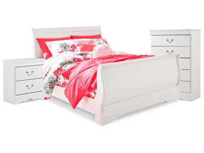 Signature Design by Ashley Anarasia Full Sleigh Bed, Chest and Nightstand - B129B22