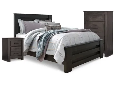 Signature Design by Ashley Brinxton Queen Panel Bed, Chest and Nightstand - B249B25