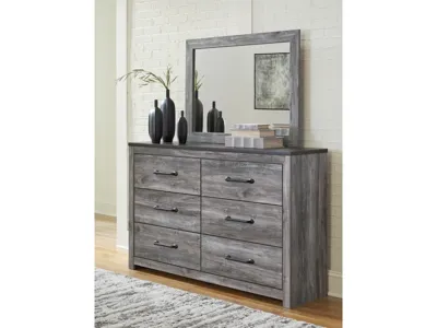 Signature Design by Ashley Bronyan King Panel Bed, Dresser, Mirror and Nightstand - B1290B9