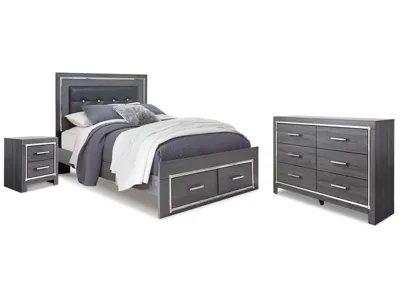 Signature Design by Ashley Lodanna Queen Storage Bed, Dresser and Nightstand - B214B53