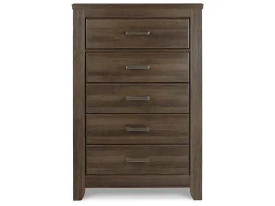 Signature Design by Ashley Juararo Queen Poster Bed, Dresser, Mirror, Chest and Nightstand - B251B42