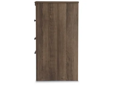 Signature Design by Ashley Juararo Queen Poster Bed, Dresser, Mirror, Chest and Nightstand - B251B42