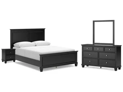 Signature Design by Ashley Lanolee Queen Panel Bed, Dresser, Mirror and Nightstand - B687B15