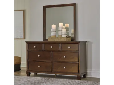 Signature Design by Ashley Danabrin Queen Panel Bed, Dresser, Mirror and Nightstand - B685B15
