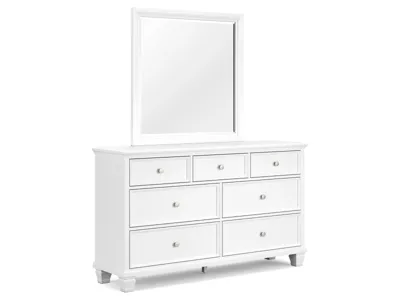 Signature Design by Ashley Fortman King Panel Bed, Dresser, Mirror, Chest and Nightstand - B680B18