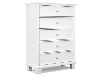 Signature Design by Ashley Fortman King Panel Bed, Dresser, Mirror, Chest and Nightstand - B680B18