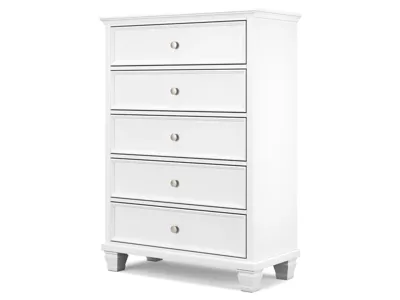 Signature Design by Ashley Fortman King Panel Bed, Dresser, Mirror, Chest and Nightstand - B680B18